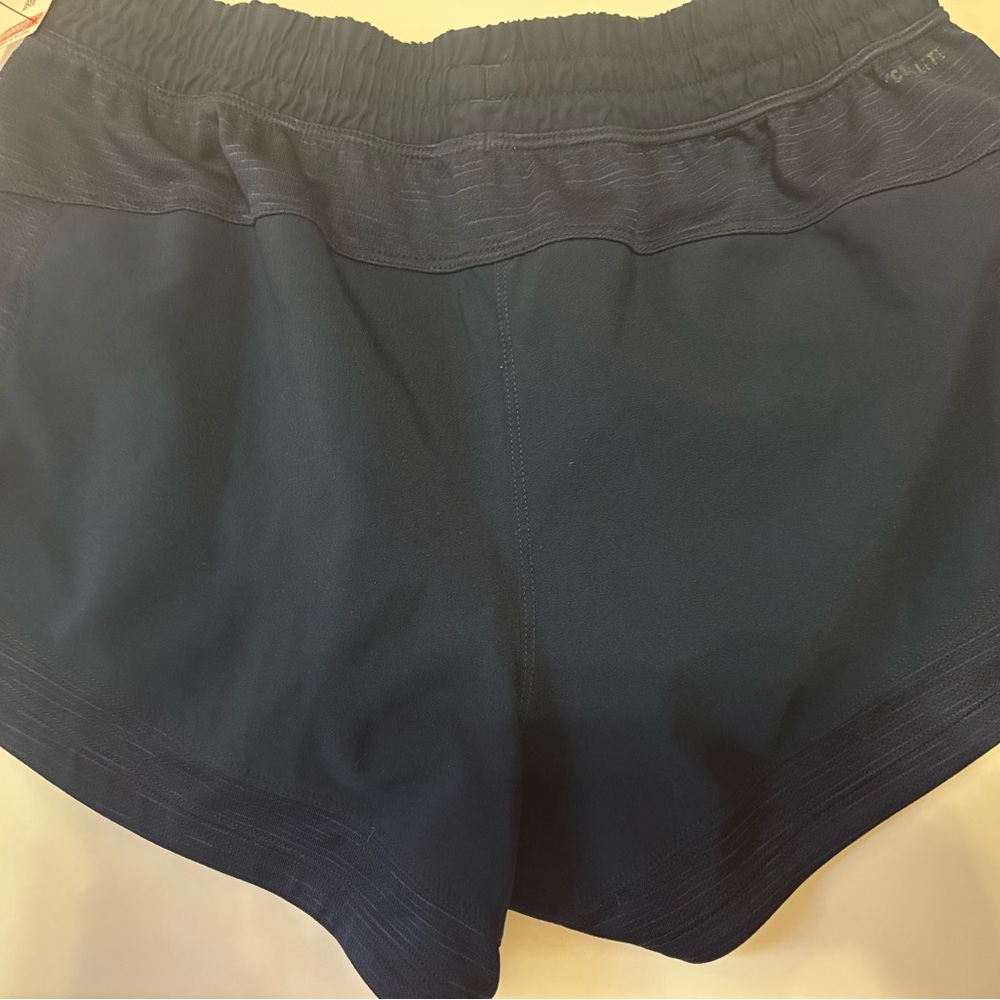 Adidas Women's Dark Blue Athletic Shorts - Picture 3 of 4